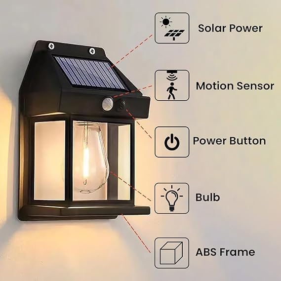 Solar Wireless Night Light (Multicolour)