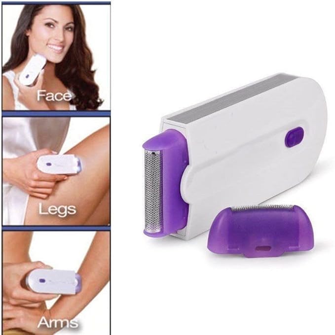Rechargeable Hair Removal Epilator – Painless Sensor Razor (Purple)