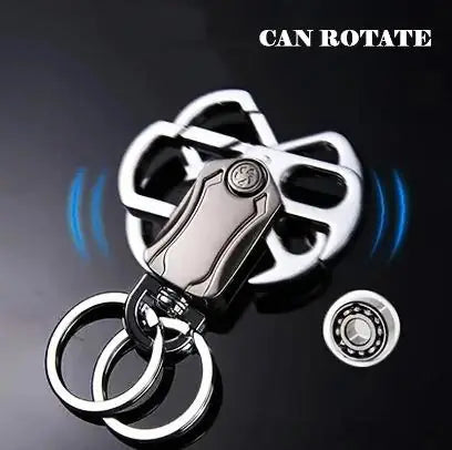 4-in-1 Multi-Function Keychain Spinner Tool with Double Ring