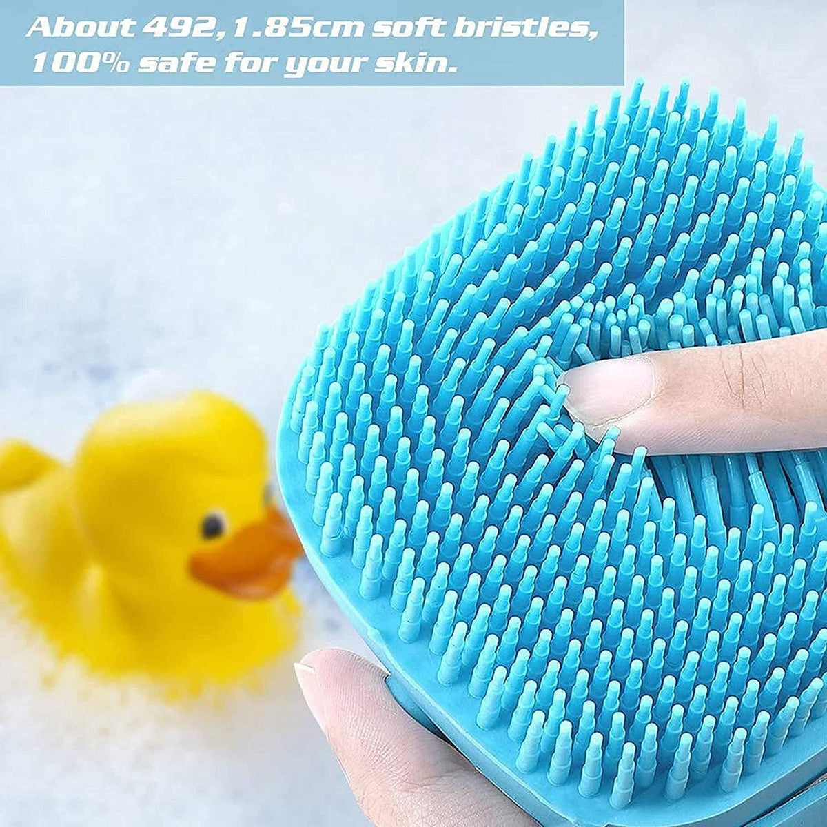 Soft Silicone Bath & Body Scrubber with Hanging Hook
