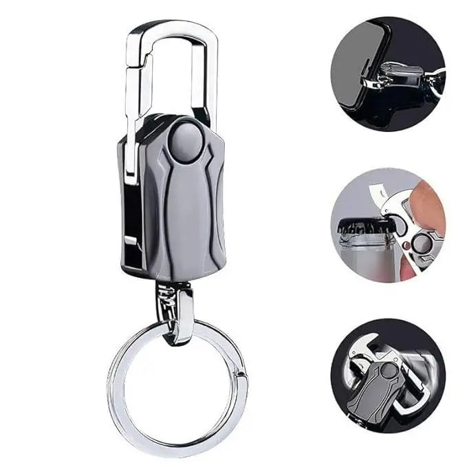 4-in-1 Multi-Function Keychain Spinner Tool with Double Ring