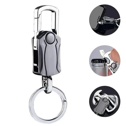 4-in-1 Multi-Function Keychain Spinner Tool with Double Ring