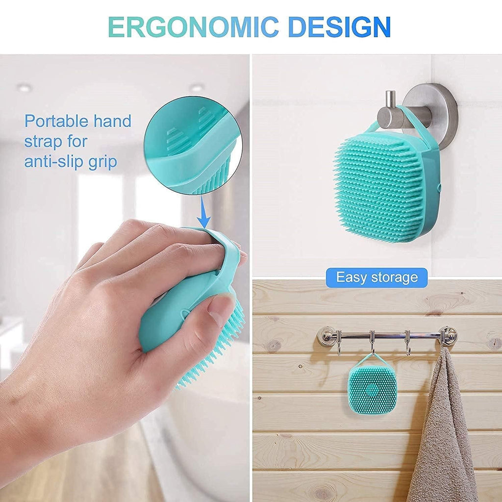 Soft Silicone Bath & Body Scrubber with Hanging Hook