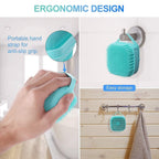 Soft Silicone Bath & Body Scrubber with Hanging Hook
