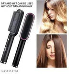 Hair Straightener Brush with 5 Temperature Settings (Multicolour)