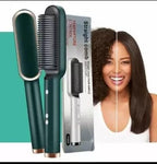 Hair Straightener Brush with 5 Temperature Settings (Multicolour)