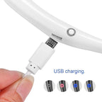 Portable Neckband Fan with Light – USB Rechargeable (White)