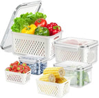 Airtight Fridge Storage Containers – Pack of 4