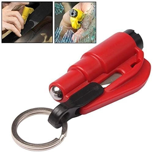 3-in-1 Emergency Safety Hammer – Car Window Breaker & Seat Belt Cutter