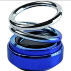 Solar Rotating Dashboard Perfume Diffuser – Metallic Double Spring