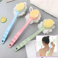 Long-Handle Body Bath Brush with Loofah (Pack of 2)