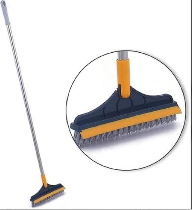 2-in-1 Floor Scrub Cleaning Brush & Wiper (Pack of 2)