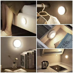 Motion Sensor LED Night Light – USB Rechargeable (Pack of 2)