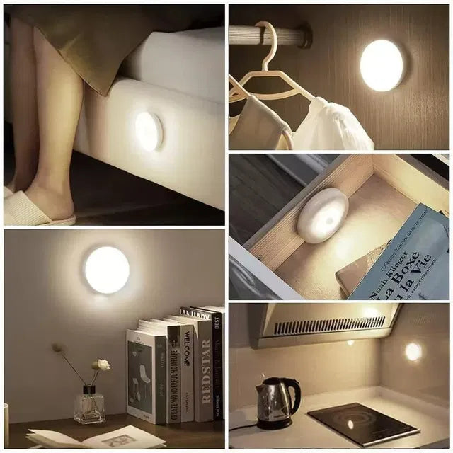 Motion Sensor LED Night Light – USB Rechargeable (Pack of 2)