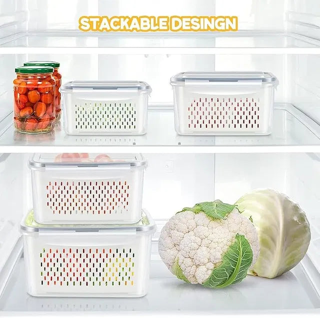 Airtight Fridge Storage Containers – Pack of 4