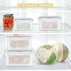 Airtight Fridge Storage Containers – Pack of 4