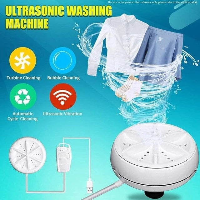 3-in-1 Mini Ultrasonic Portable Washing Machine