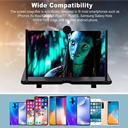 8-Inch Phone Screen Magnifier & Projector (Multicolour)