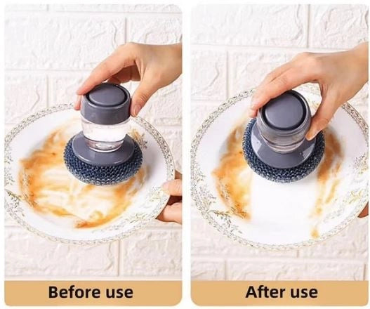2-in-1 Liquid Soap Dispensing Brush (Pack of 2)