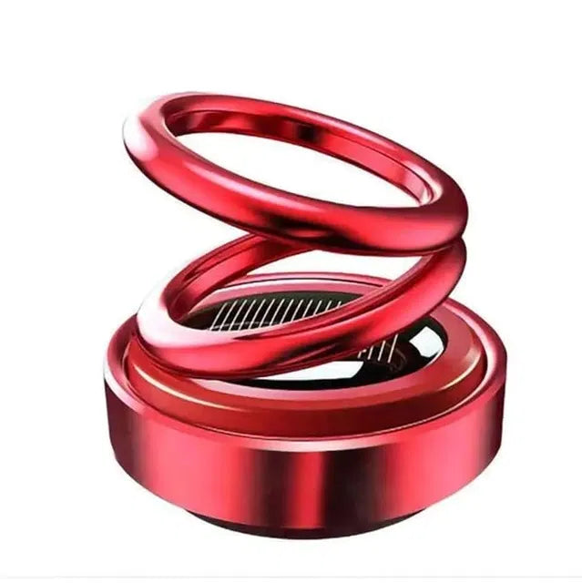 Solar Rotating Dashboard Perfume Diffuser – Metallic Double Spring