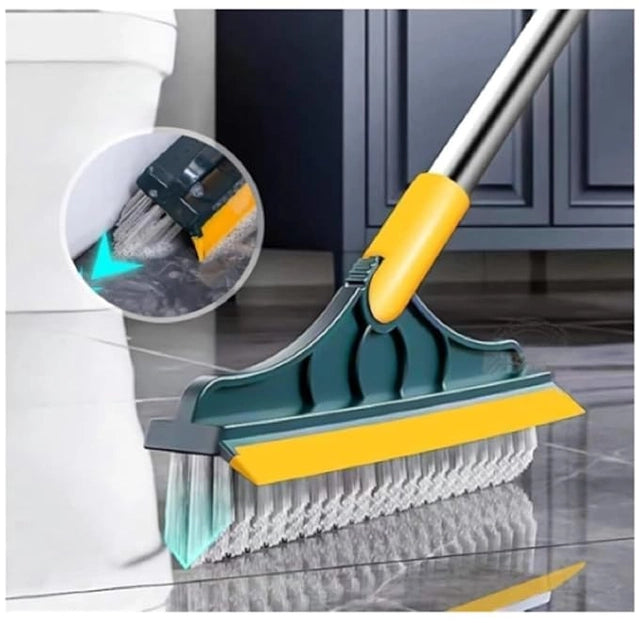 2-in-1 Floor Scrub Cleaning Brush & Wiper (Pack of 2)