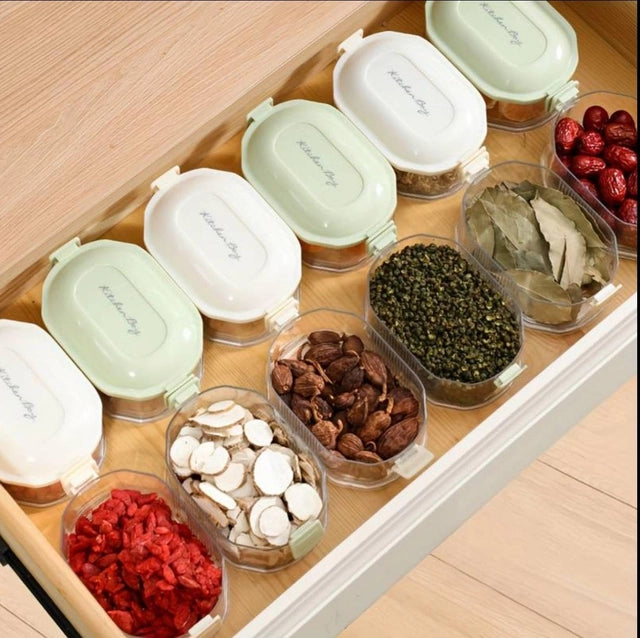 4-Layer Transparent Spice Storage Box